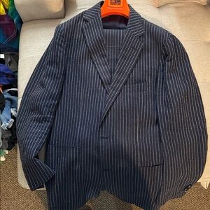 Suitsupply Dark Blue Striped Blazer